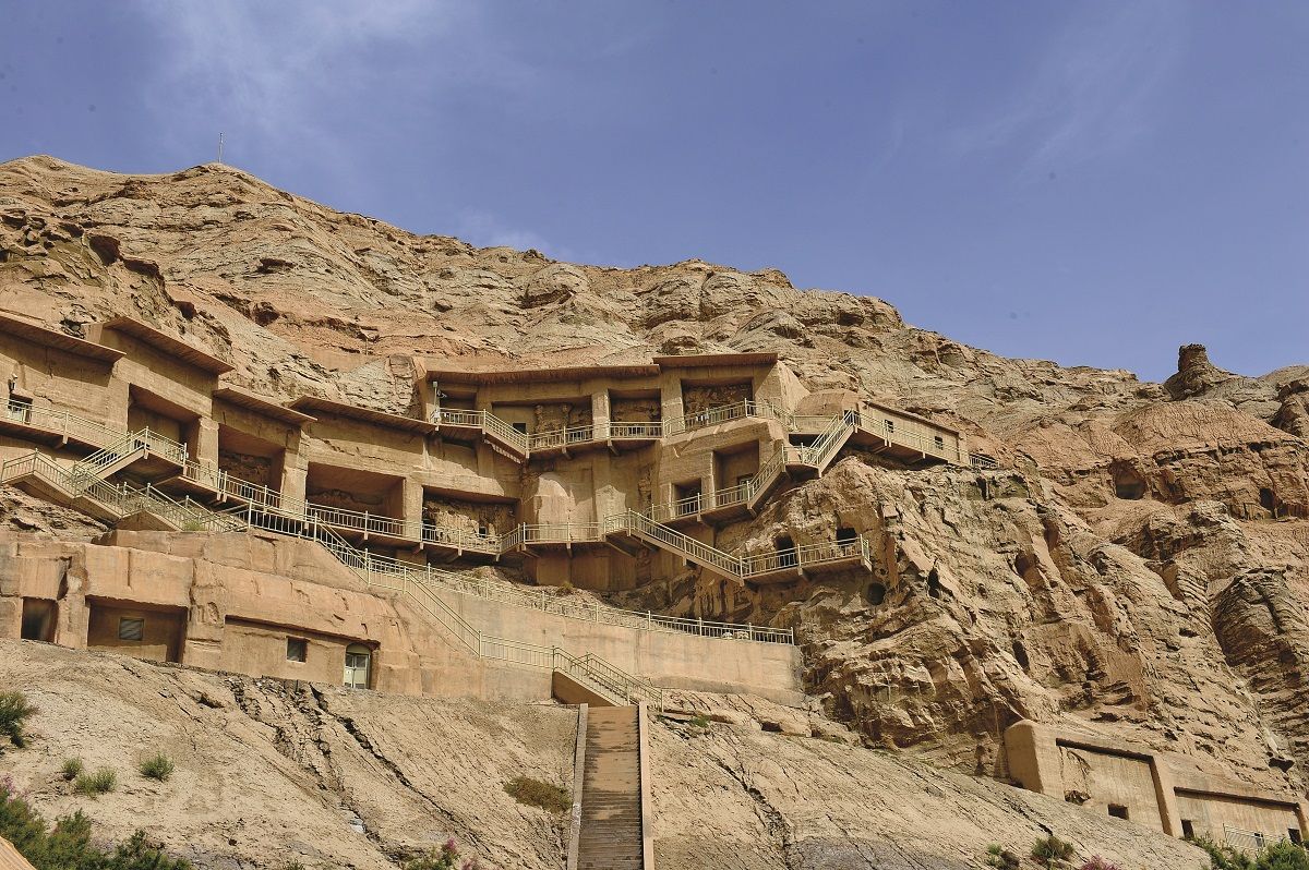 Se han hecho esfuerzos para preservar las Grutas de Kizil en la Región Autónoma Uygur de Xinjiang. Las grutas son un sitio del Patrimonio Mundial de la Unesco. YU XIANGJUN / PARA CHINA DAILY