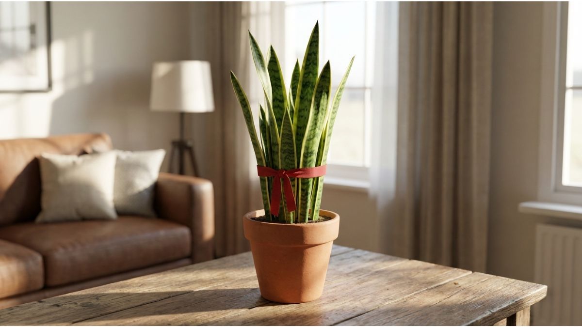 Qué significa y para qué sirve colocar una cinta roja en las hojas de la sansevieria o lengua de suegra