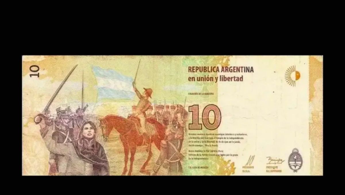 El diseño del billete ilustra la vida del General Manuel Belgrano, creador de la enseña patria y una figura descollante de las luchas por la Independencia Argentina (1770-1820). El diseño del billete ilustra la vida del General Manuel Belgrano, creador de la enseña patria y una figura descollante de las luchas por la Independencia Argentina (1770-1820).