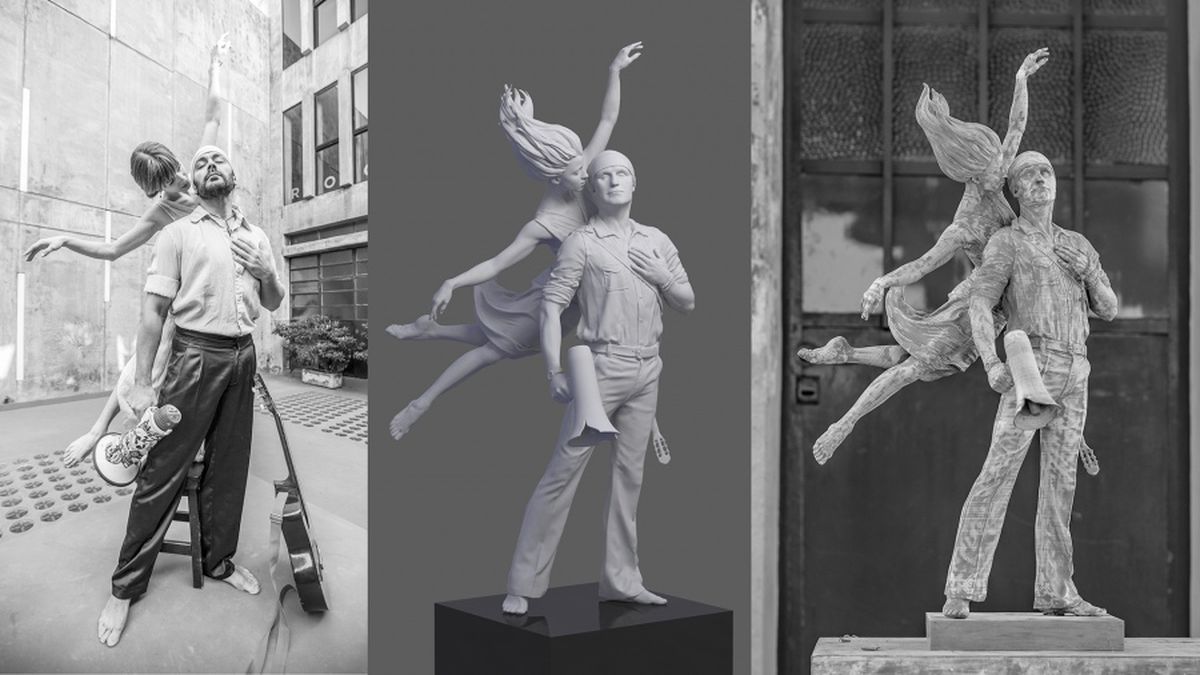 Leonardo Davio será homenjeado con una escultura de 3 metros.