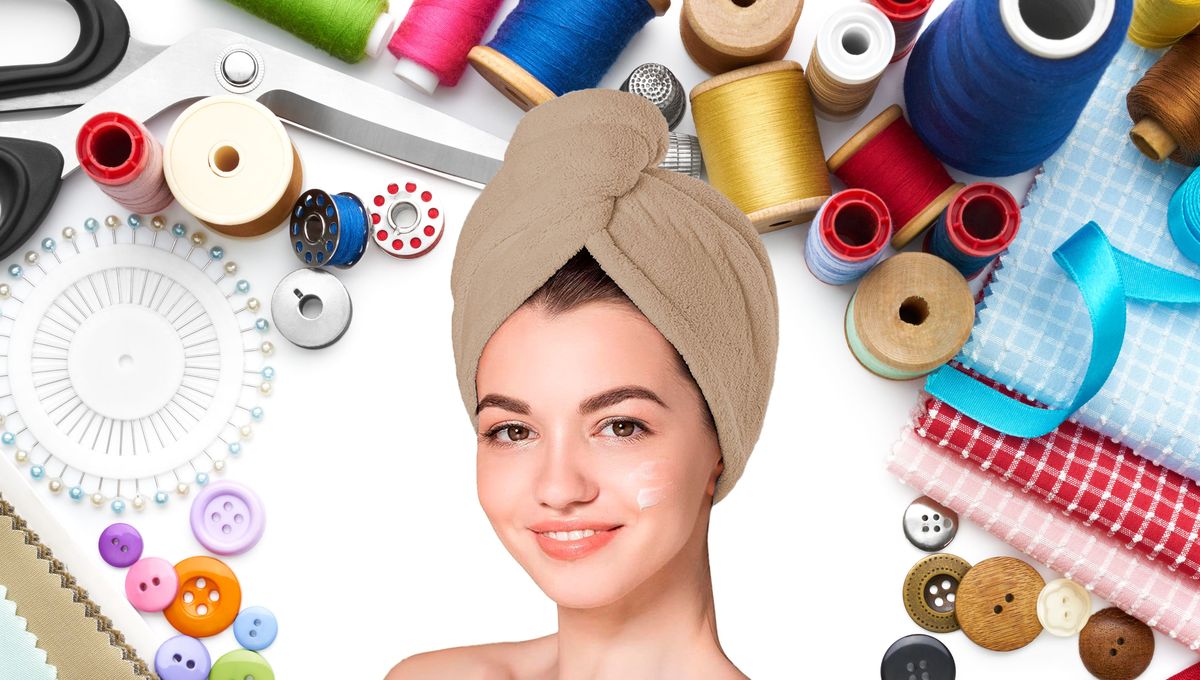 Cómo hacer un gorro de baño para secarte el pelo: con un truco de hilos