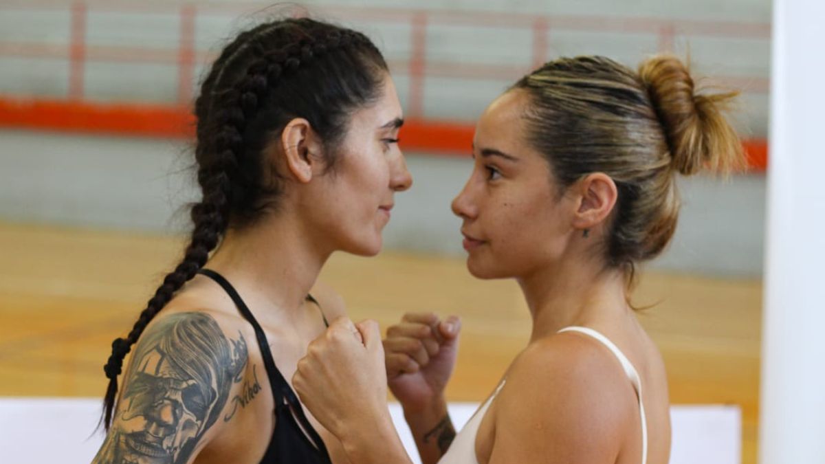 Cara a cara: La puntana Luz Córdoba y la mendocina Brisa Alfonzo pelean este viernes en el Club Social y Deportivo Villa Seca, de Maipú. Cara a cara: La puntana Luz Córdoba y la mendocina Brisa Alfonzo pelean este viernes en el Club Social y Deportivo Villa Seca, de Maipú.