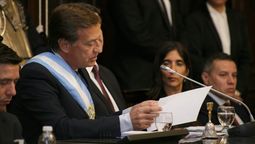 Rodolfo Suarez detalló sus diferencias con la gestión nacional de Alberto Fernández, durante su discurso en la Asamblea Legislativa.