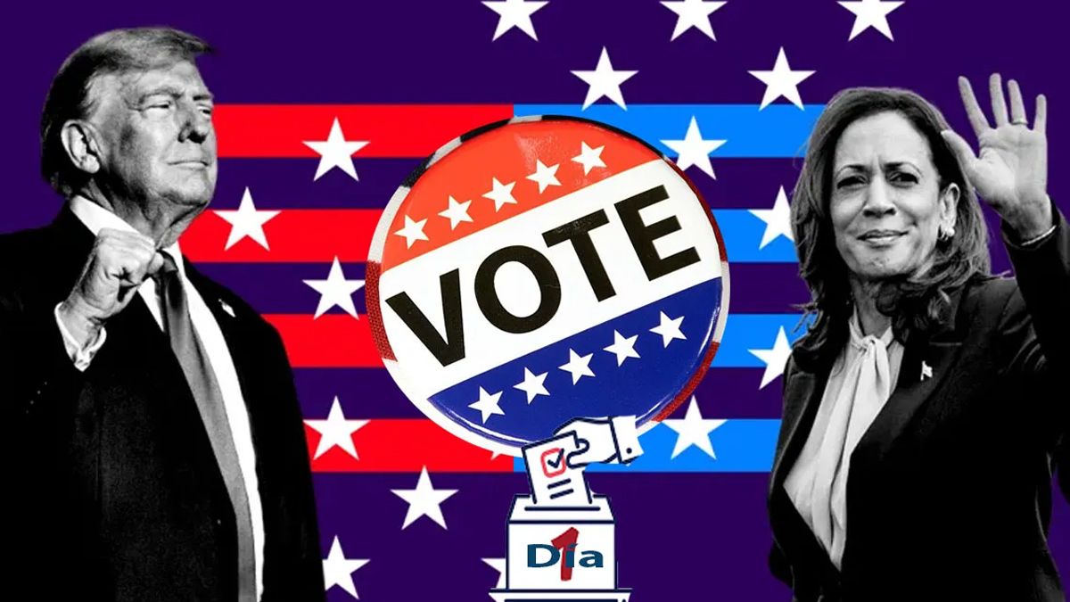 Elecciones en Estados Undios. Nadie arriesga un resultado. Paridad entre Donald Trump y Kamala Harris en la mayoría de las encuestadoras (Imagen A24.com)