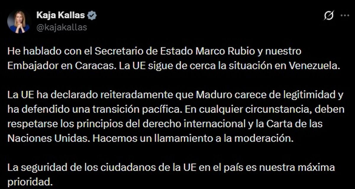 El comunicado de la Alta Representante de la Uni&oacute;n para Asuntos Exteriores dej&oacute; en claro la postura moderada de Europa.