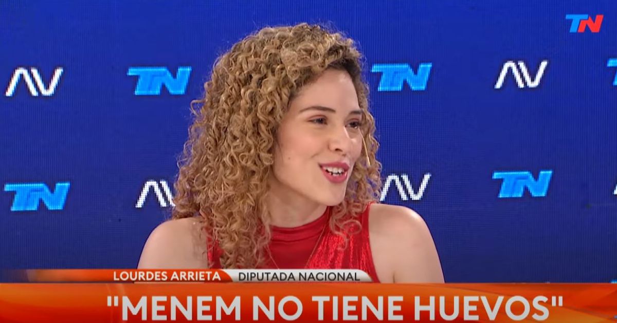 La diputada nacional, Lourdes Arrieta, habló de Martín Menem, de Karina y de Javier Milei en un canal de noticias porteño. La diputada nacional, Lourdes Arrieta, habló de Martín Menem, de Karina y de Javier Milei en un canal de noticias porteño.