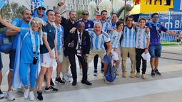 Los hinchas de la Selección argentina se hacen sentir en la previa del partido ante México, por el Mundial Qatar 2022.