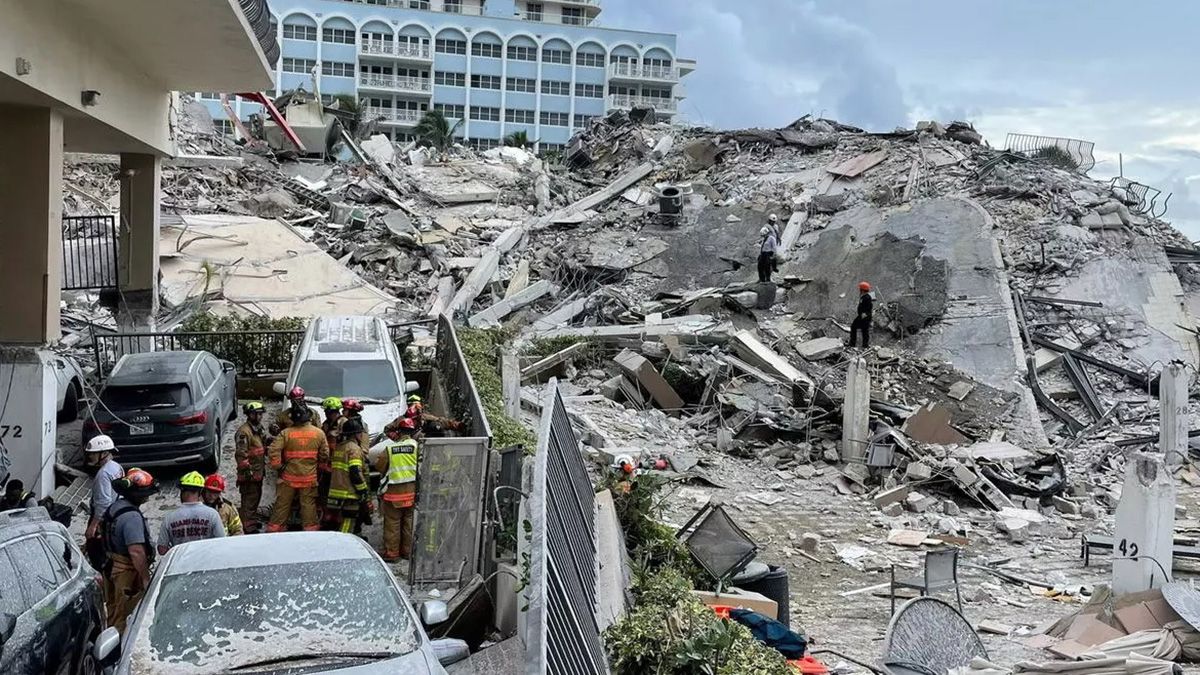 Derrumbe en Miami: se confirmó otra muerte y ya son cinco