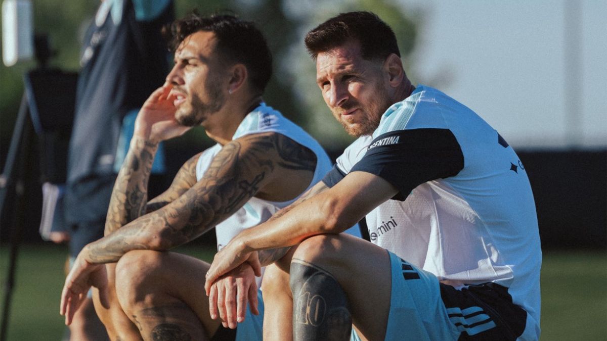 Paredes y Messi aumentaron la exigencia en sus entrenamientos.