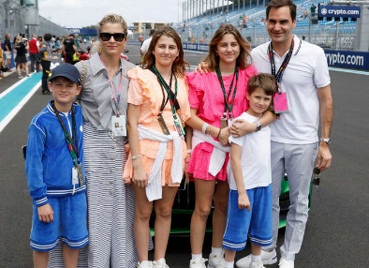 Roger Federer y su familia. Roger Federer y su familia.