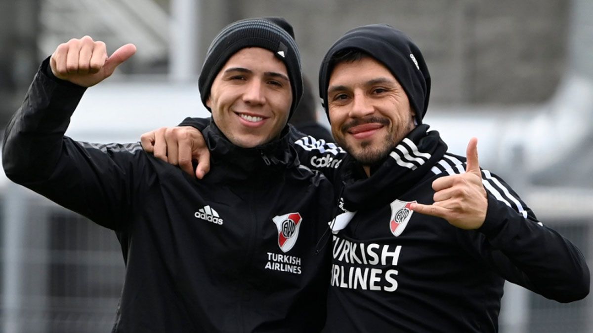 Enzo Pérez y Enzo Fernández serán titulares el sábado ante Lanús