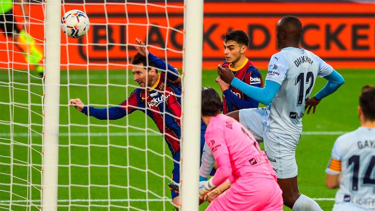 Messi marcó en el empate con gusto a poco del Barcelona.