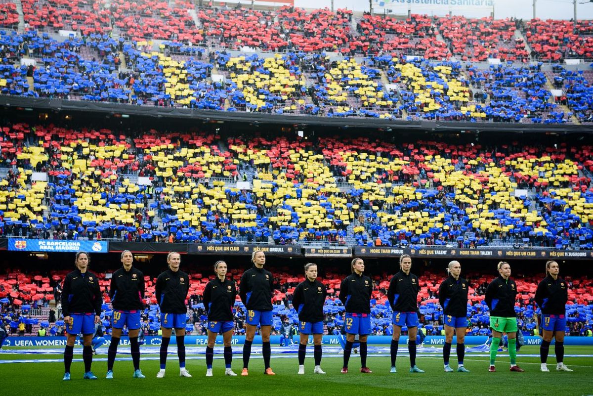 El Camp Nou lució como en sus mejores noches con el Barcelona - Real Madrid por la Champions League femenina