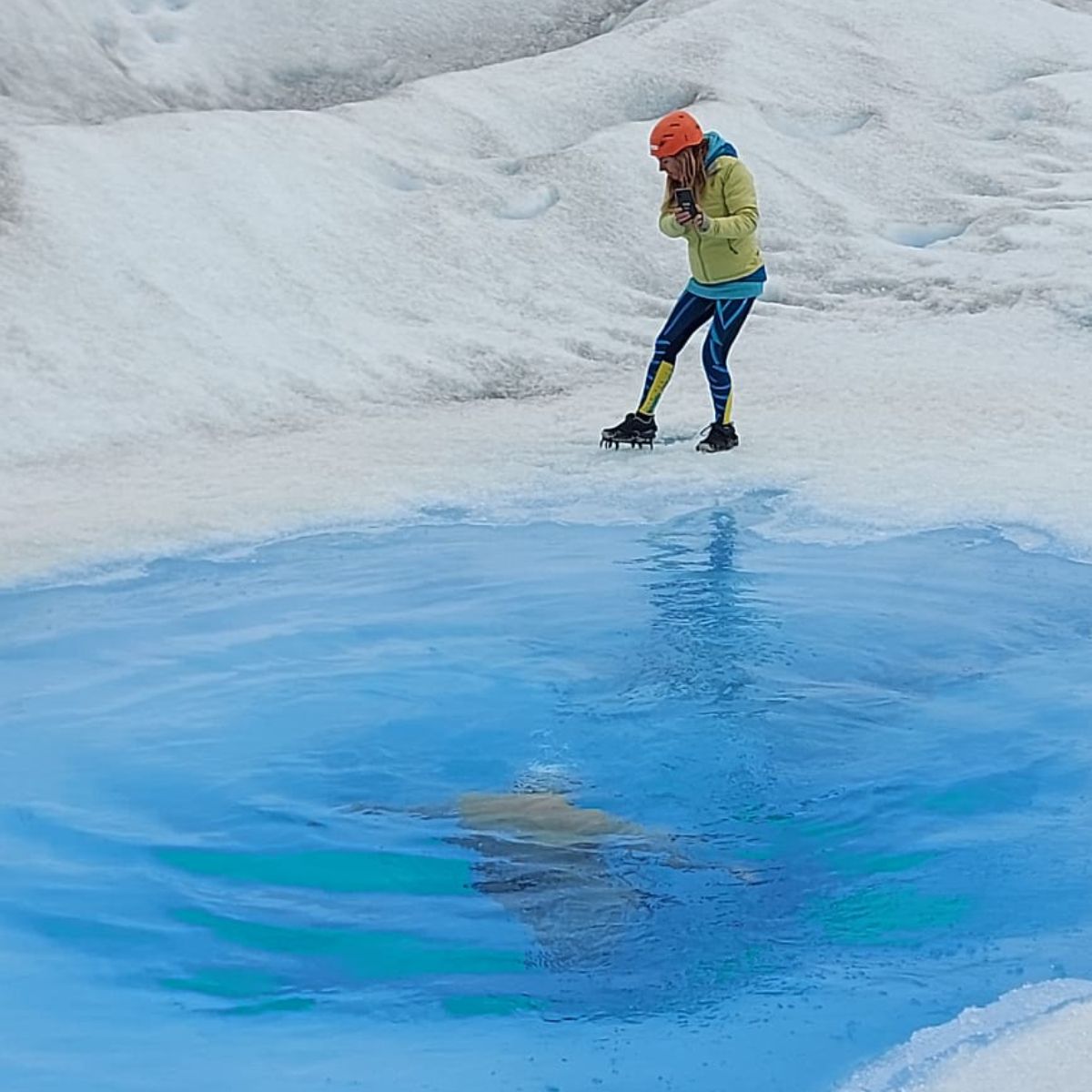 La sorpresa de los turistas que lo vieron entrenar a Silva en la inmediaciones del glaciar Perito Moreno, en Santa Cruz.