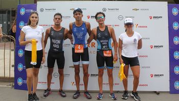 Matías Bellido y Emilia Vargas fueron los ganadores de la 39ª edición del Triatlón Vendimia