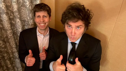 Sam Altman y Javier Milei en la reunión mantenida en San Francisco.