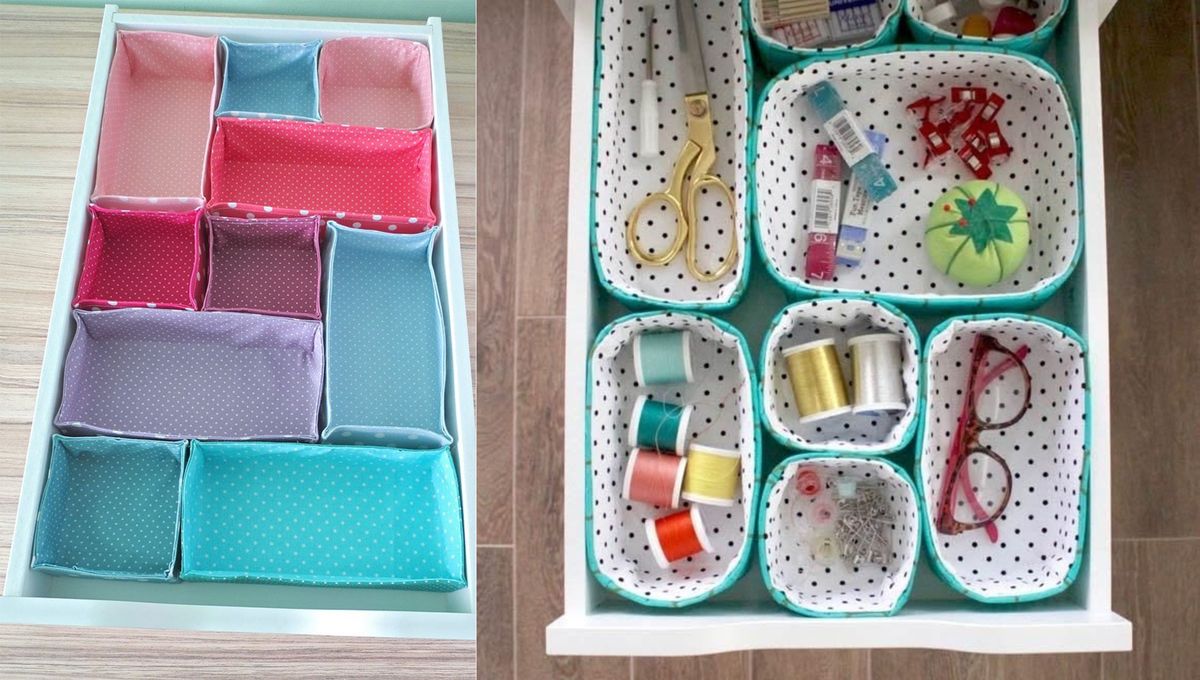 DIY paso a paso: cómo coser organizadores para los cajones de la casa