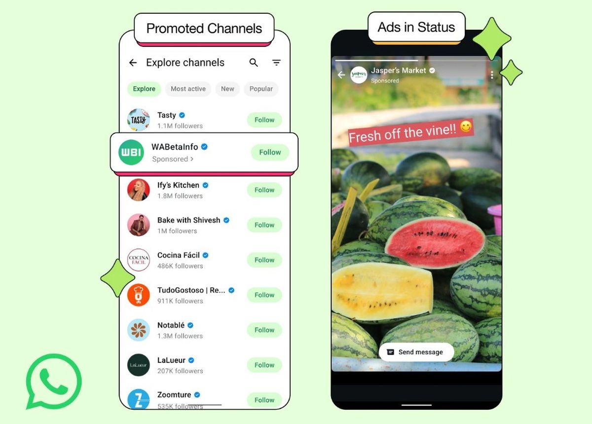 WhatsApp estrena anuncios en su aplicación. WhatsApp estrena anuncios en su aplicación.