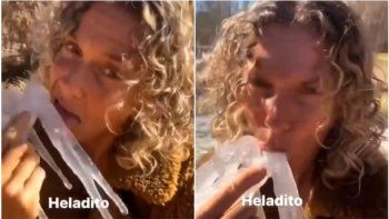 Video: Maru Botana chupó hielo en Mendoza y la mataron a memes