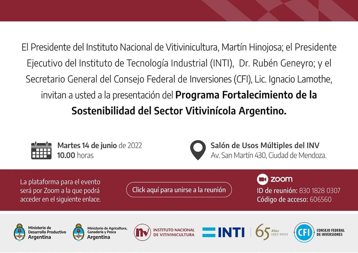 El Programa tiene como objetivo mejorar el posicionamiento comercial de la cadena vitivinícola argentina