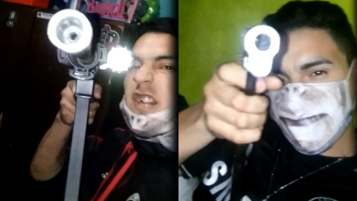 Violencia. Video: un sicario se grabó con una ametralladora.