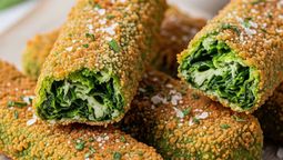 Los bastones de espinaca son especiales para incluirlos en alguna dieta para bajar de peso.