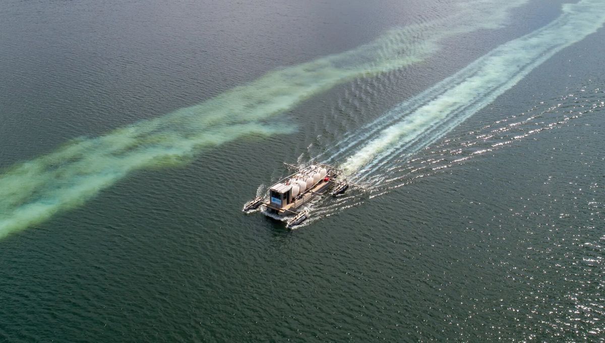 Barcos arrojan aluminio tratado a un lago gigante de Estados Unidos con un objetivo vital