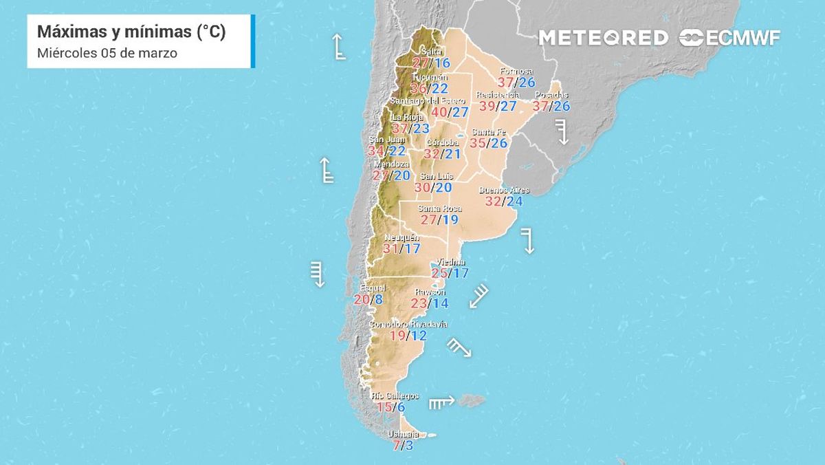 La temperatura aumentará en el norte de Argentina La temperatura aumentará en el norte de Argentina