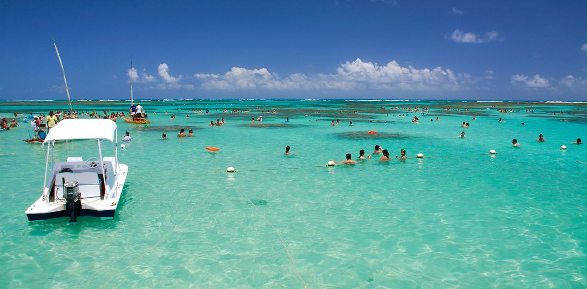 La playa de Brasil que tiene aguas cristalinas y es un encanto. Imagen: Visit Brasil.