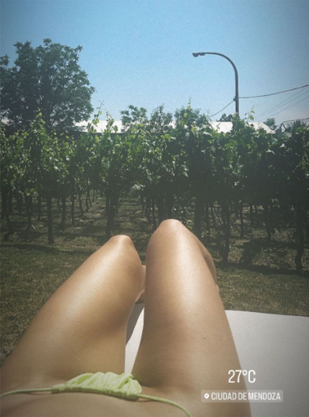 Camila Homs y su picante foto en Mendoza.