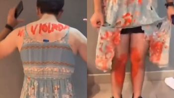 Video indignante y muy polémico: alumno se disfrazó de mujer abusada en su viaje de egresados