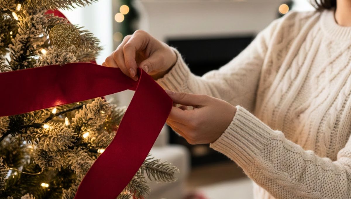 Árbol de navidad: por qué recomiendan colocarle una cinta roja y para qué sirve