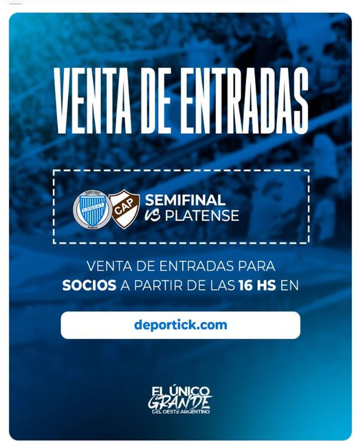 Venta de Entradas para la Semifinal vs. Godoy Cruz en San Nicolás