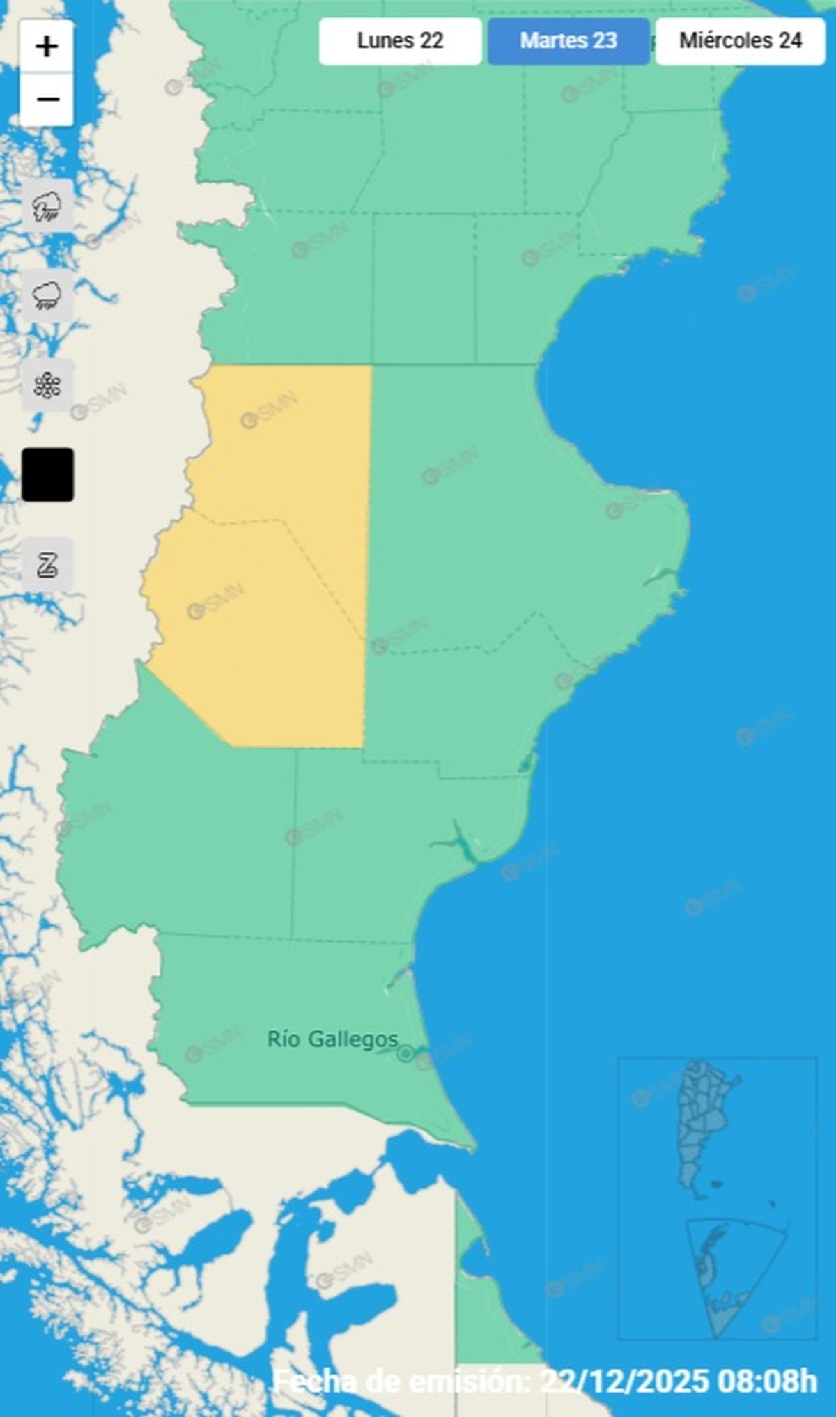 Esta es la provincia en alerta.