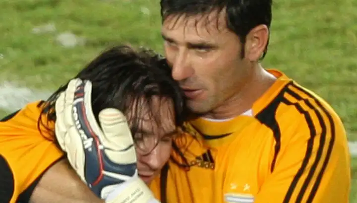 Abbondanzieri junto a Leo Messi en la Selección Argentina. / TV Abbondanzieri junto a Leo Messi en la Selección Argentina. / TV 