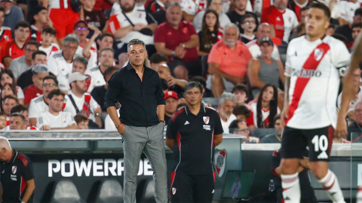 Marcelo Gallardo, entre lamentos y enojo después de la durísima caída de River