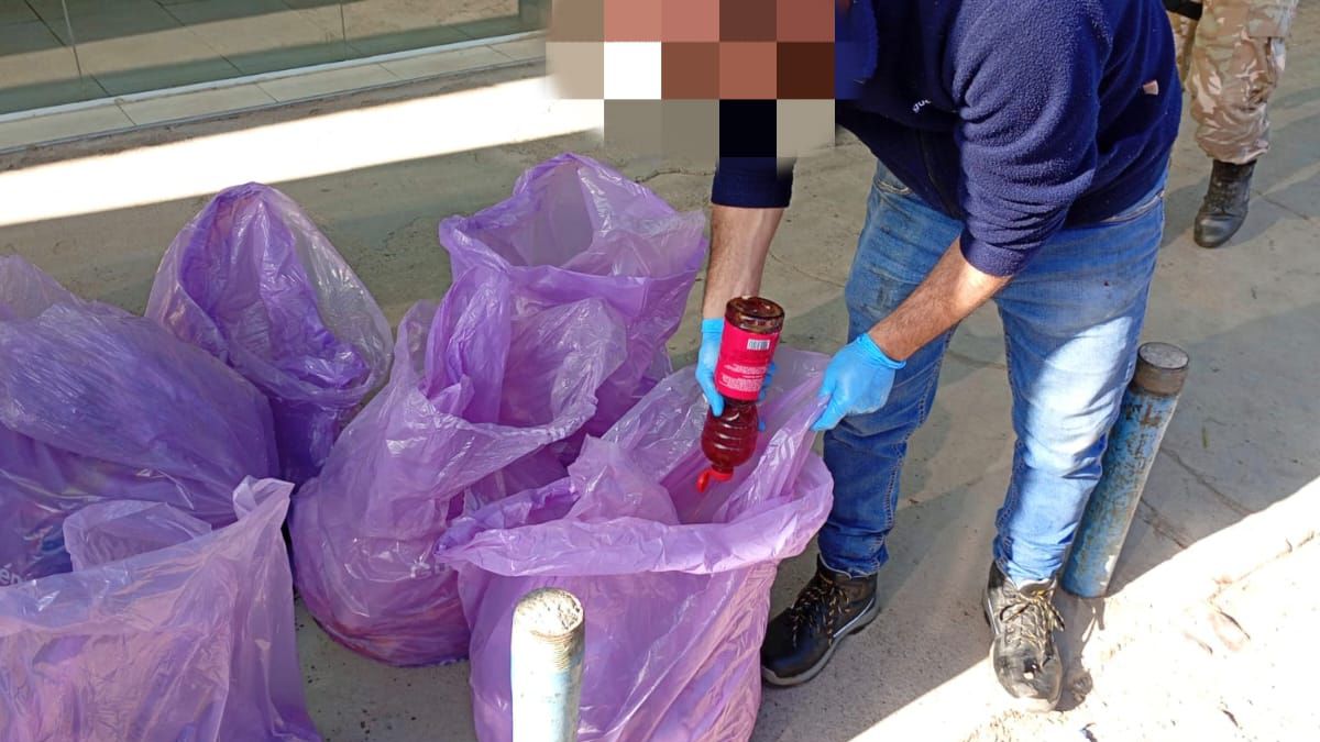 Los productos cárnicos, según explicaron fuentes policiales, fueron desnaturalizados luego de la intervención de la Policía Rural.