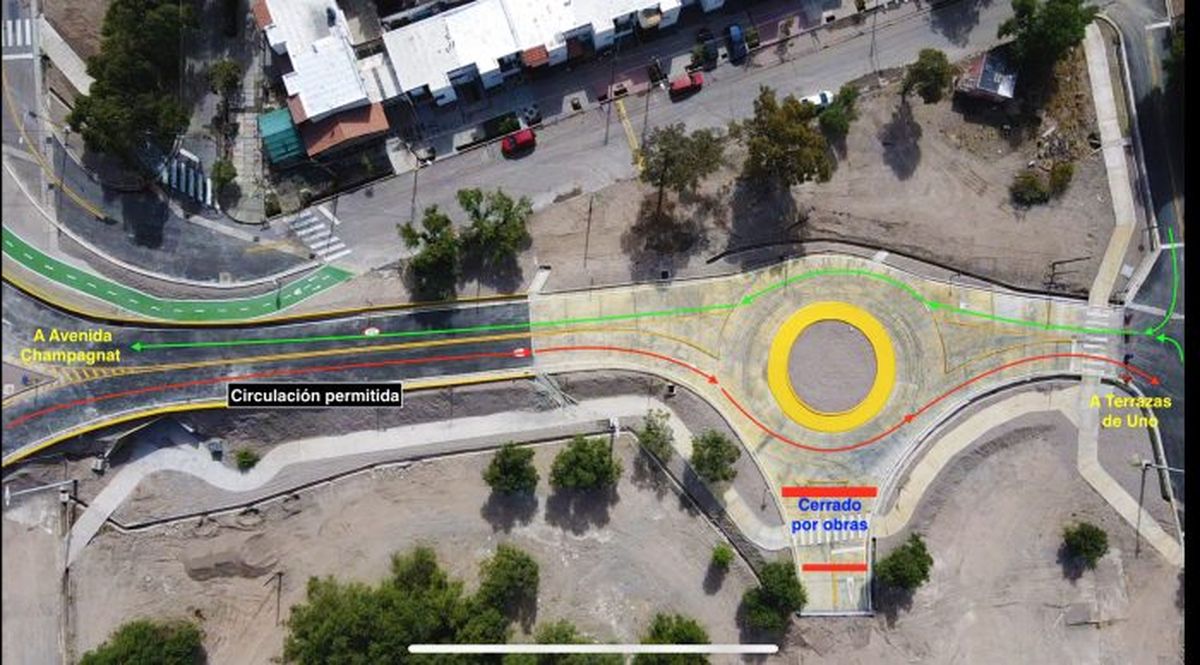 Vista aérea de las obras en la Avenida Gran Capitán.