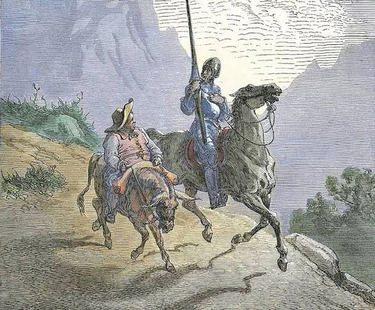 Sancho Panza defendió a Don Quijote cuando se estaban burlando de él en más de una ocasión. Sancho Panza defendió a Don Quijote cuando se estaban burlando de él en más de una ocasión.