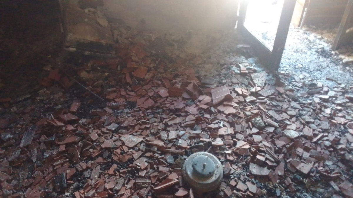 Así quedó el departamento de Ciudad tras el incendio. Así quedó el departamento de Ciudad tras el incendio.