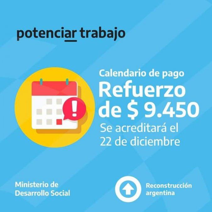 Bono de 5000: quiénes cobrarán por Potenciar Trabajo también el bono de $9.450