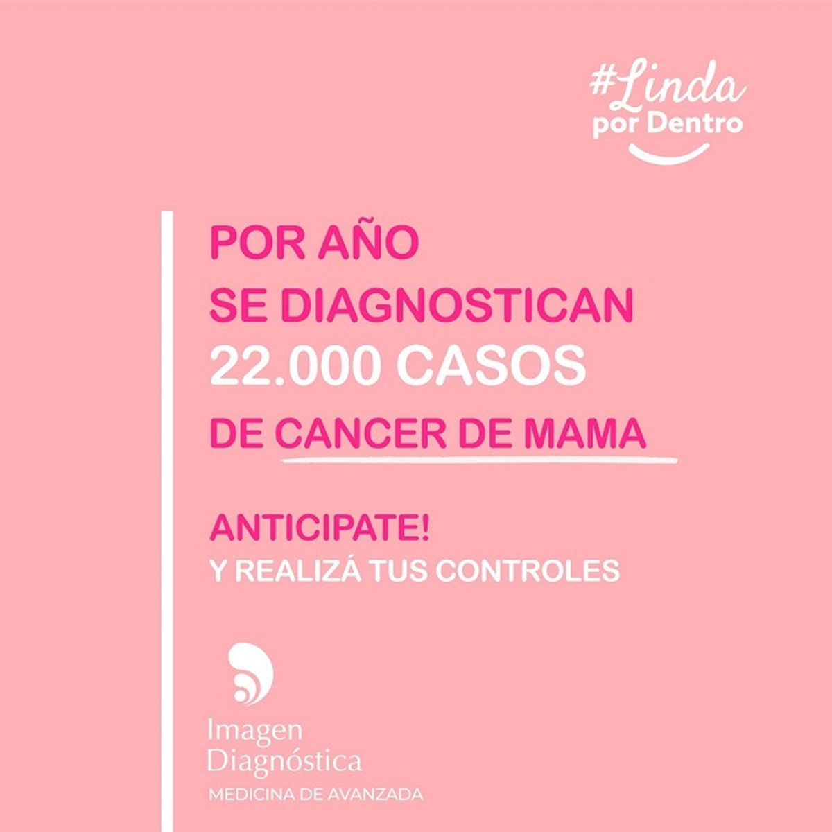 En pacientes sin riesgo incrementado se recomienda una mamografía anual a partir de los 40 años junto al examen físico mamario.