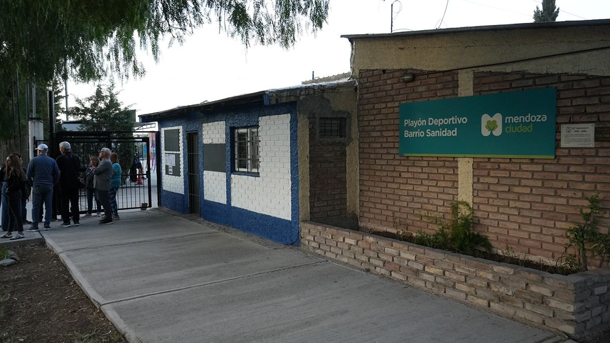 El playón deportivo del barrio Sanidad. El playón deportivo del barrio Sanidad.