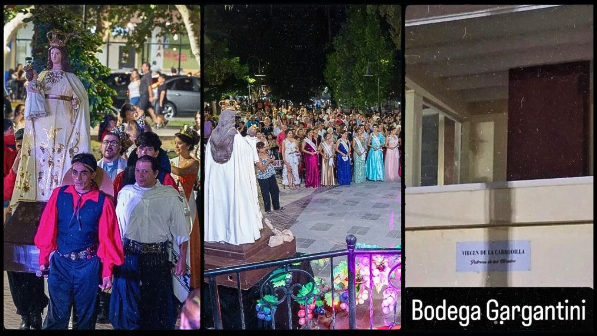 La Virgen de la Carrodilla de Rivadavia tuvo un accidente en Vendimia y la reemplazaron por otra imagen