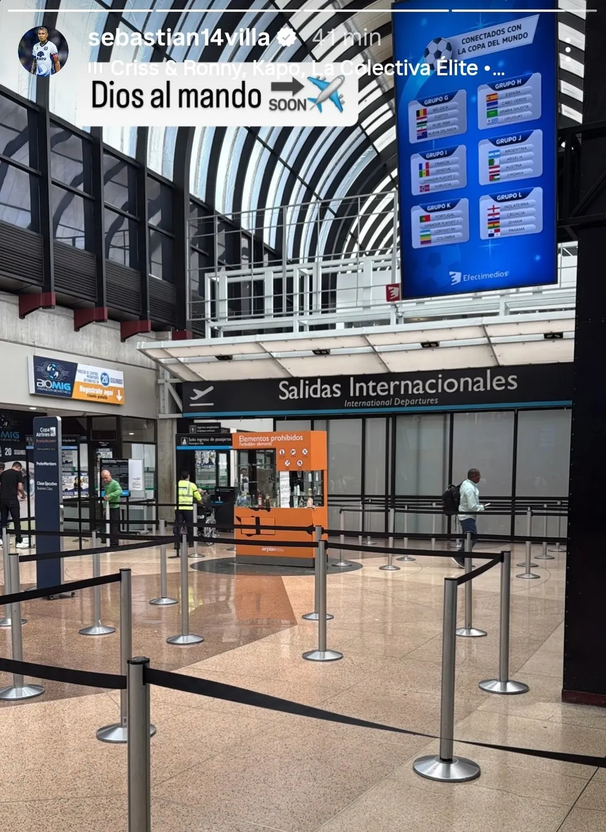 Sebastián Villa compartió una imagen iniciando el regreso a Mendoza para sumarse a Independiente Rivadavia.