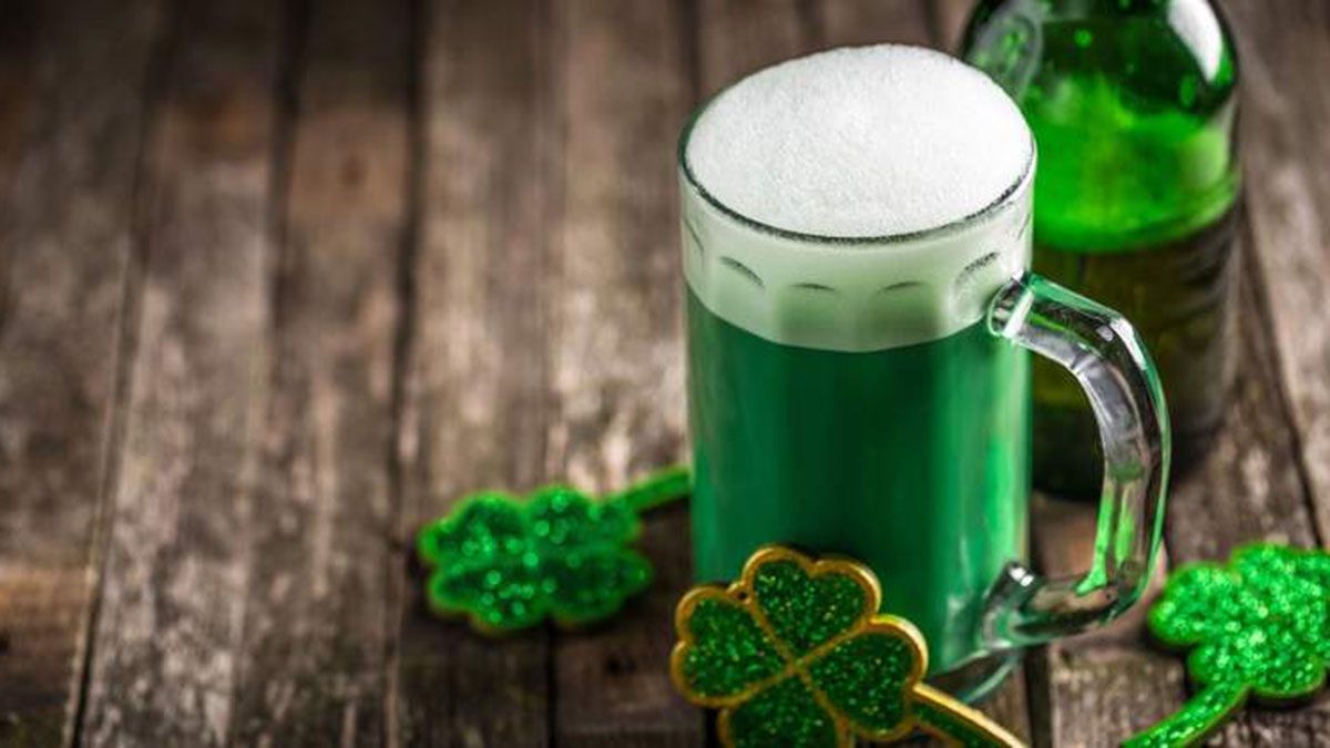 La cerveza verde, típica en el Día de San Patricio.