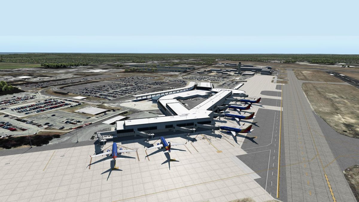 Este pequeño aeropuerto de Nueva York cuenta con una gran variedad de aerolíneas. Este pequeño aeropuerto de Nueva York cuenta con una gran variedad de aerolíneas.