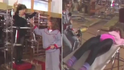 Video una reportera muestra cómo eran las máquinas de gimnasio en los años 80