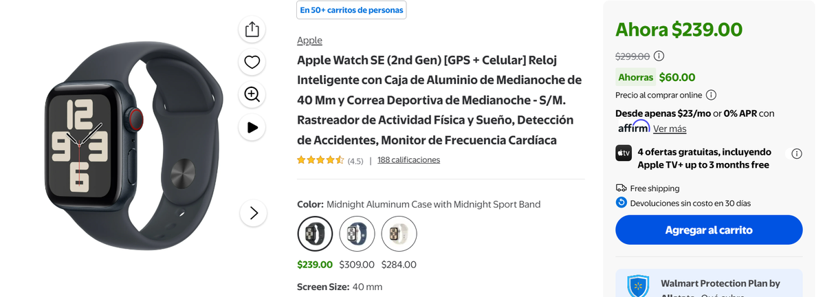 Este reloj está de oferta en Walmart. Este reloj está de oferta en Walmart.