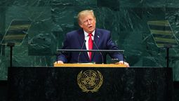 Donald Trump pronunció un encendido discurso en Nueva York.